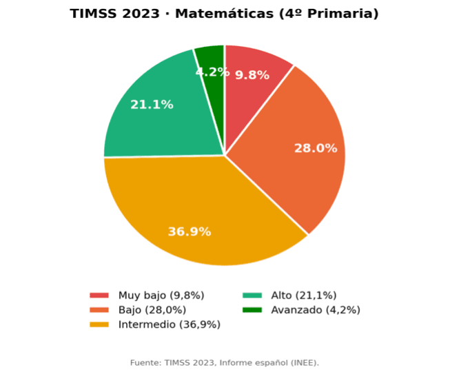 Gráfico TIMSS niveles de competencia
